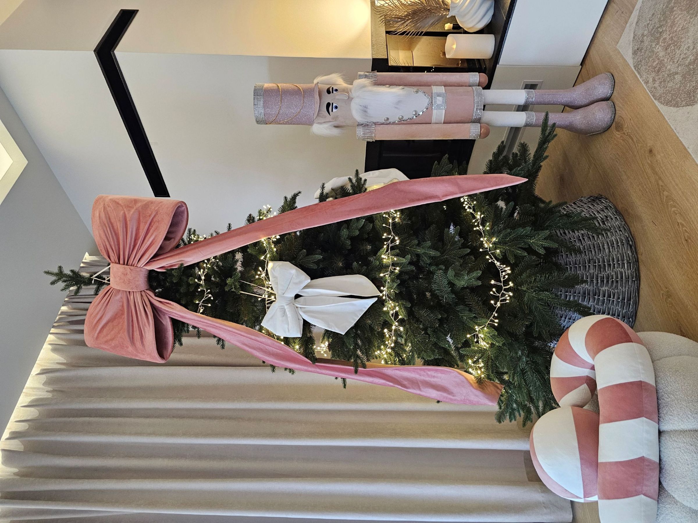 kokarda różowa velvet zdjęcie 3