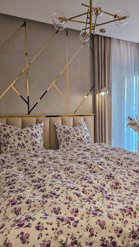 pościel kwiaty fioletowe