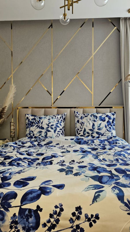 pościel bukszpan niebieski