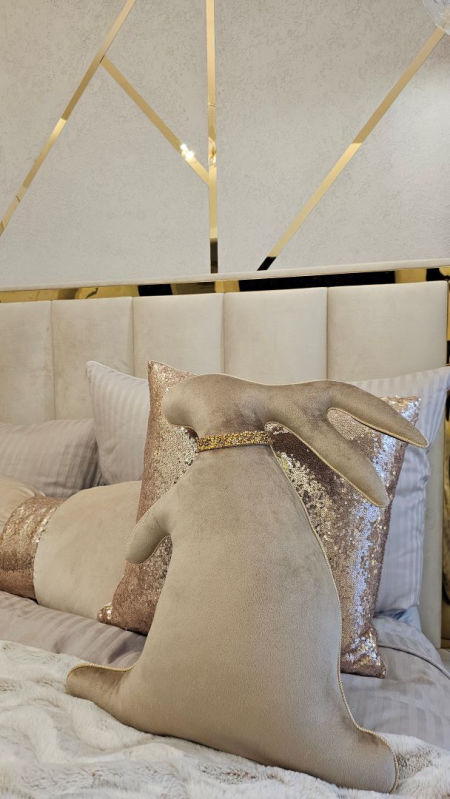 poduszka zając ciemny beżowy