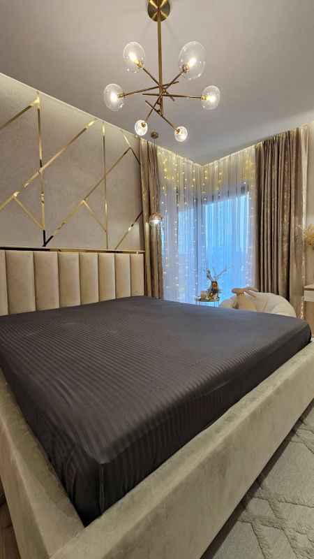 prześcieradło adamaszek grafit