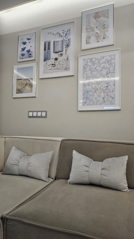 Poduszki kokardy 2 sztuki kolor jasny szary