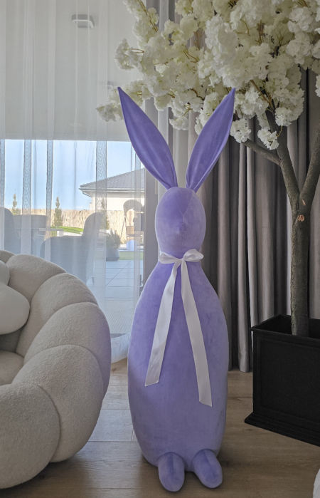 Zając z pluszu fiolet 130cm
