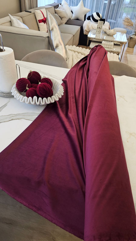 Tkanina Velvet bordowy