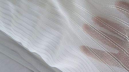 Firana jodełka srebrne linie