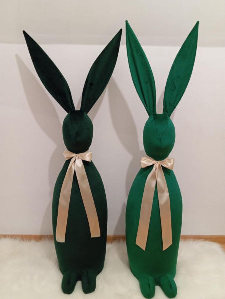Zając velvet 130cm zielony