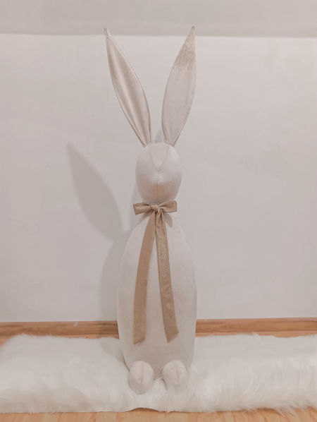 Zając stojący 110cm beżowy