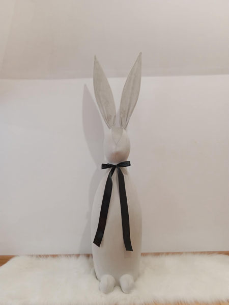 Zając 130cm szarobeżowy