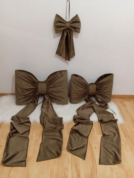 kokarda brązowa welvet